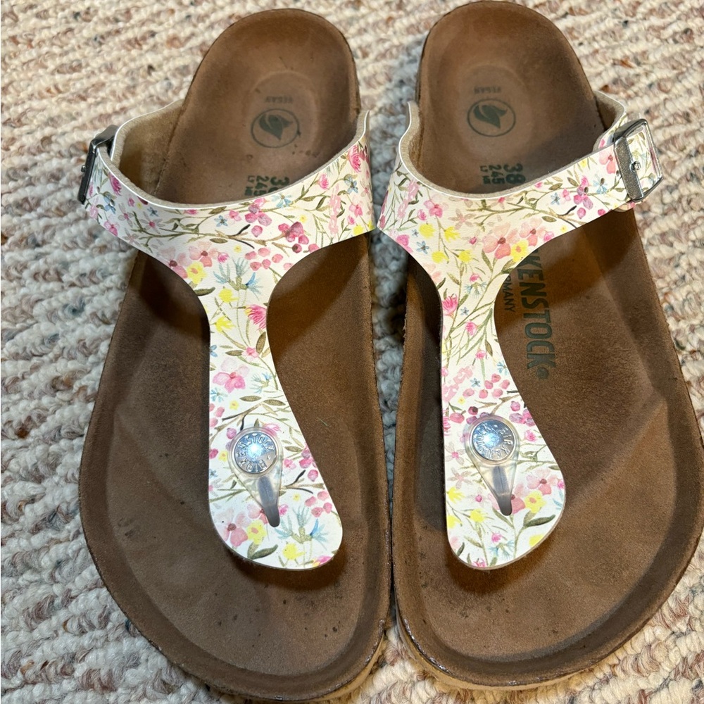 Birkenstock Gizeh BS Watercolor Flower Sandals